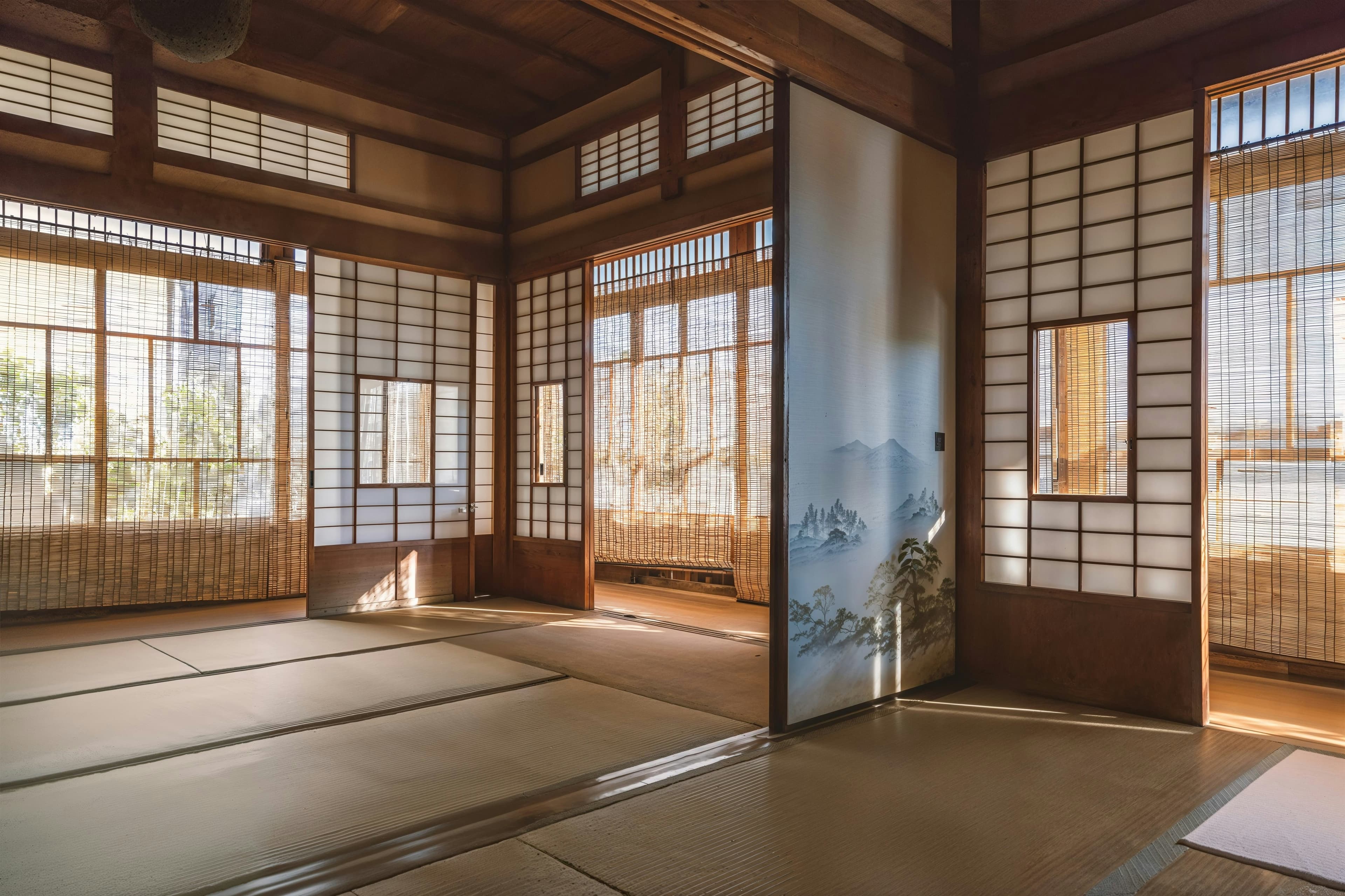 The interior of the traditional ninja dojo