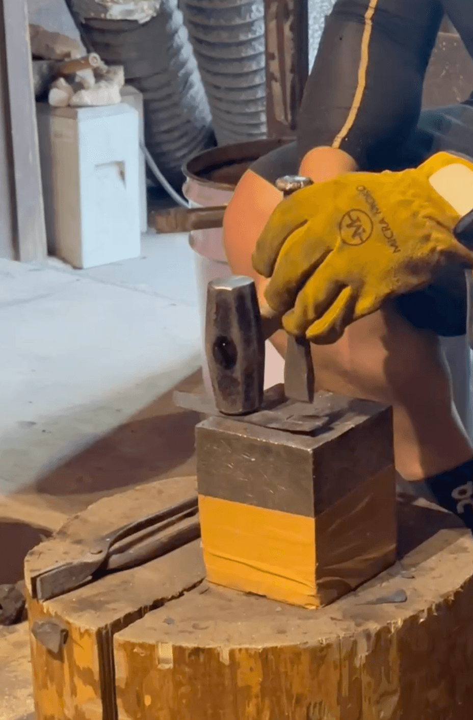Guest handling a historical blade